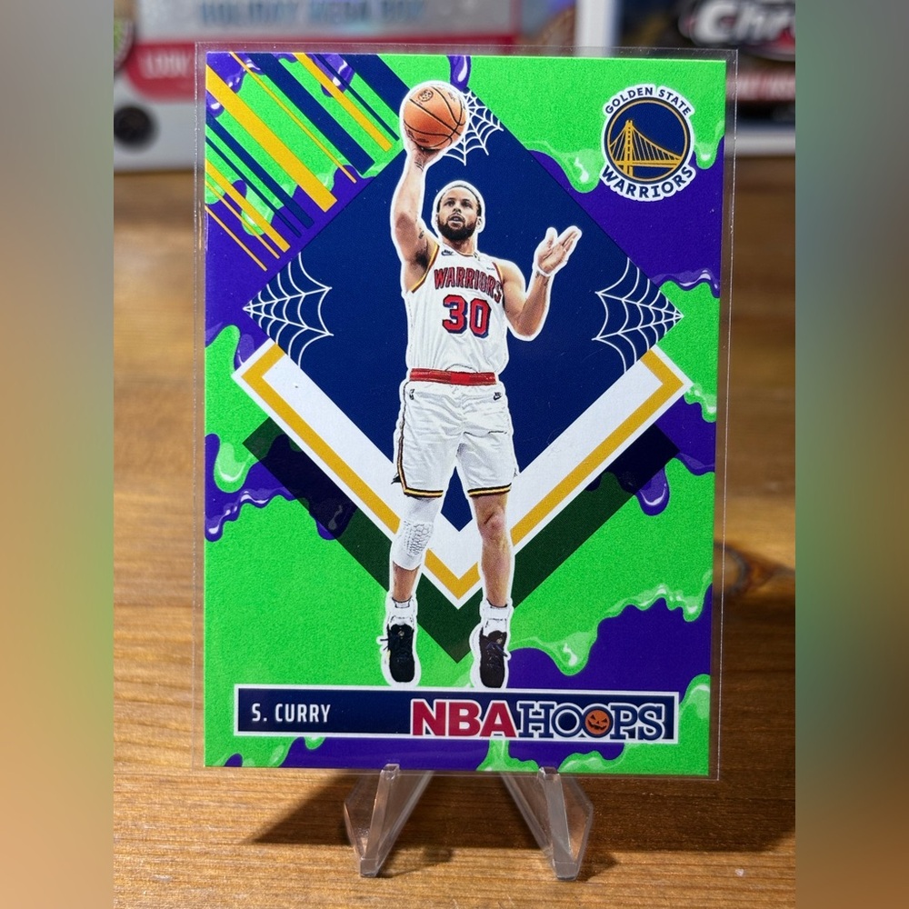 #283 Stephen Curry 2024-25 Hoops Haunted Hoops - Slime